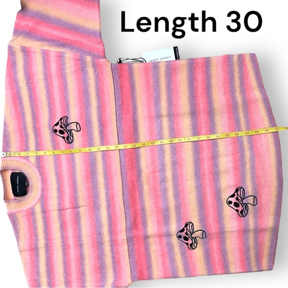 NWT Spirit Jersey Psychedelic Mushroom Knit
Sweater Size unisex Med - Picture 8 of 9